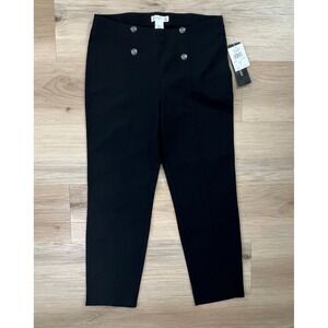 Retrology Women's Black Pants - Petite Medium - Steampunk, Dark Academia